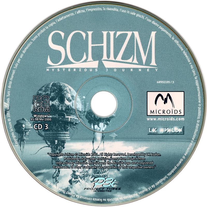 Media for Schizm: Mysterious Journey (Windows): Disc 3