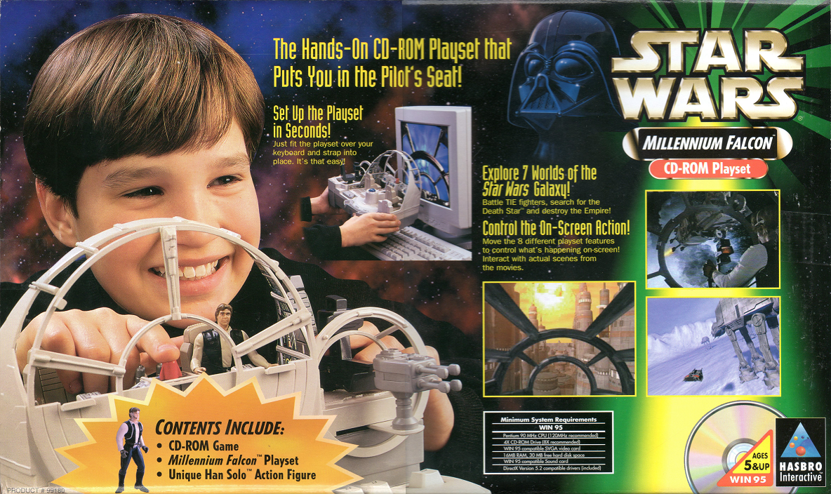 Back Cover for Star Wars: Millennium Falcon CD-ROM Playset (Windows)