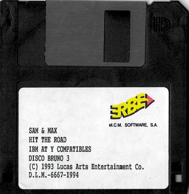 Media for Sam & Max: Hit the Road (DOS): Disk 3