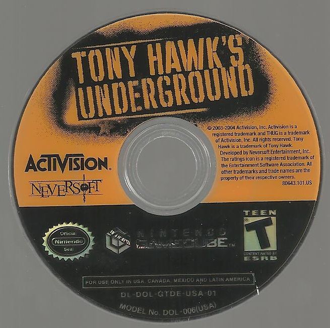Media for Tony Hawk's Underground (GameCube) (Player's Choice release)