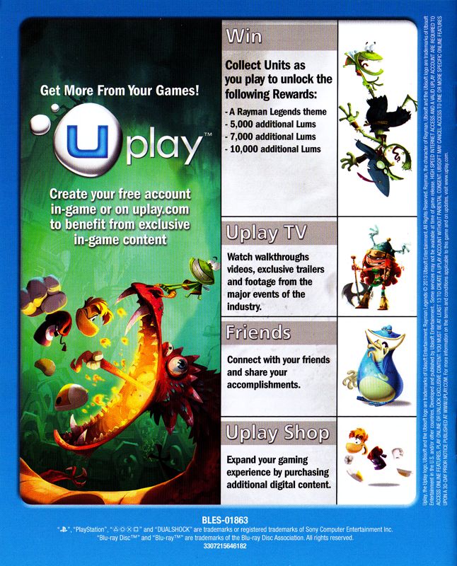 Rayman Legends cover or packaging material - MobyGames