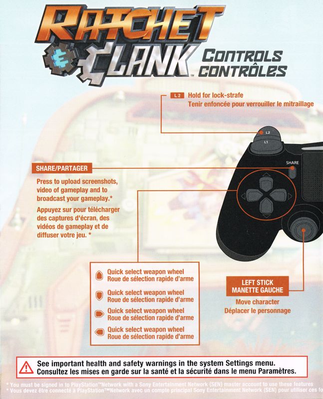 Inside Cover for Ratchet & Clank (PlayStation 4): Left