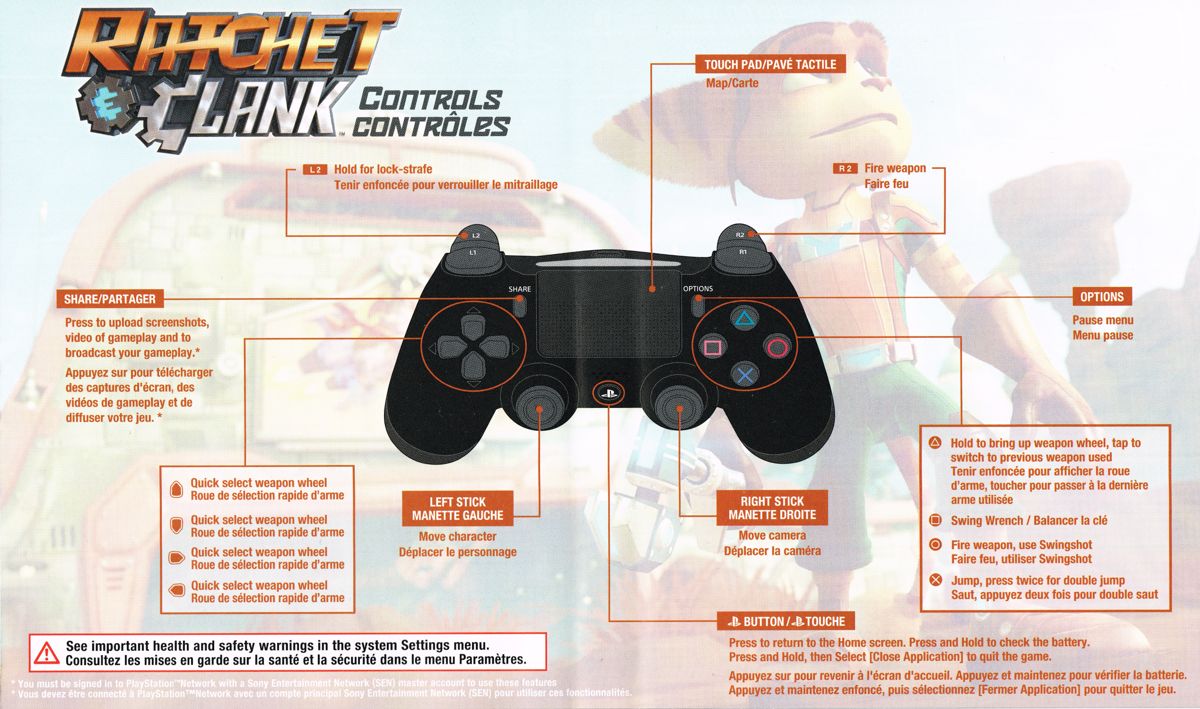 Inside Cover for Ratchet & Clank (PlayStation 4): Full