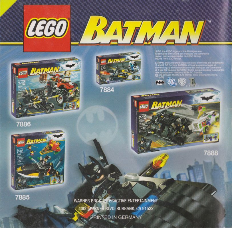Manual for LEGO Batman: The Videogame (Nintendo DS): Back