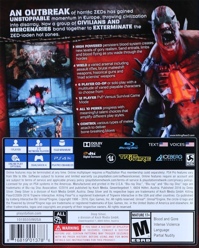 Killing Floor 2 cover or packaging material - MobyGames