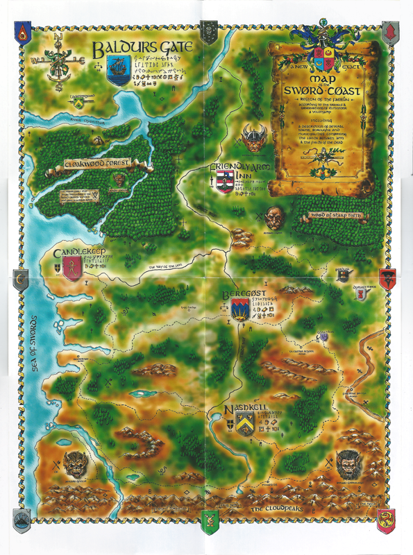 Map for Baldur's Gate (Windows): Side 1