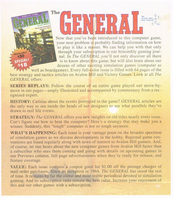 Advertisement for World at War: Volume II - Stalingrad (DOS): The General Magazine - Front