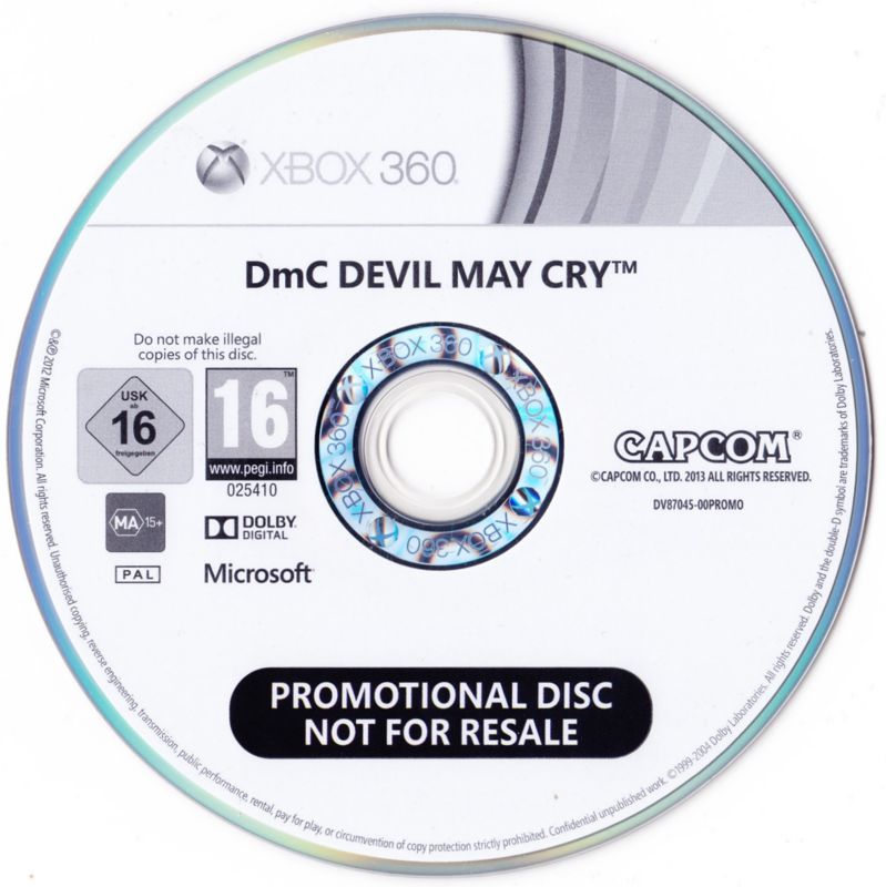 Media for DmC: Devil May Cry (Xbox 360) (Promotional retail release)