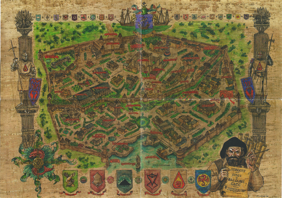 Map for Baldur's Gate (Windows): Side 2