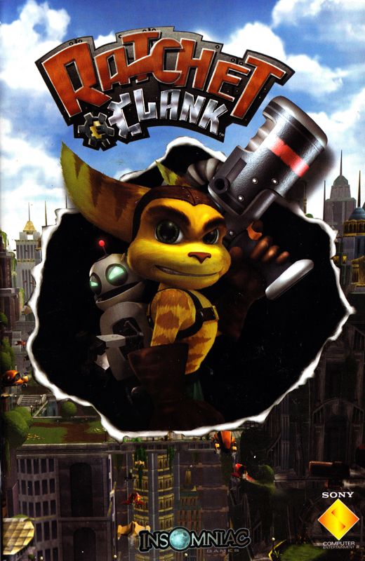 Manual for Ratchet & Clank (PlayStation 2) (Platinum release): Front