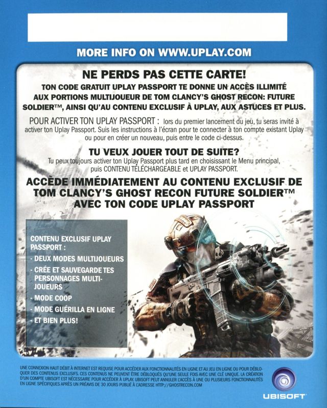 Extras for Tom Clancy's Ghost Recon Anthology (PlayStation 3): Uplay Passport (French version)