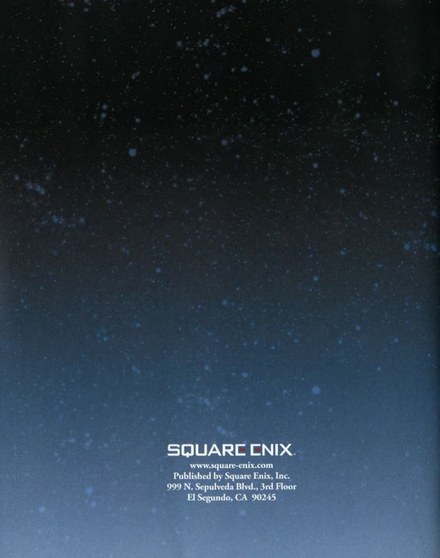 Manual for Star Ocean: The Last Hope - International (PlayStation 3): Back