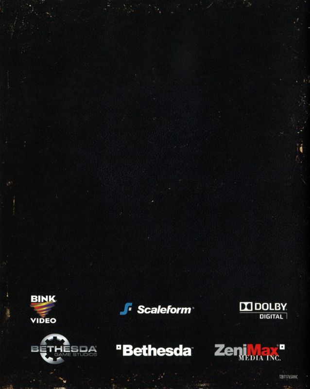 Manual for The Elder Scrolls V: Skyrim (PlayStation 3) (Greatest Hits release): Back (CDN version)