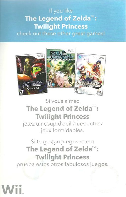 Advertisement for The Legend of Zelda: Twilight Princess (Wii) (Nintendo Selects): Nintendo Ad - Front
