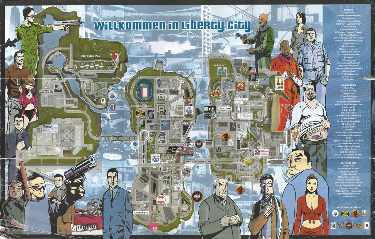 Map for Grand Theft Auto III (Windows)