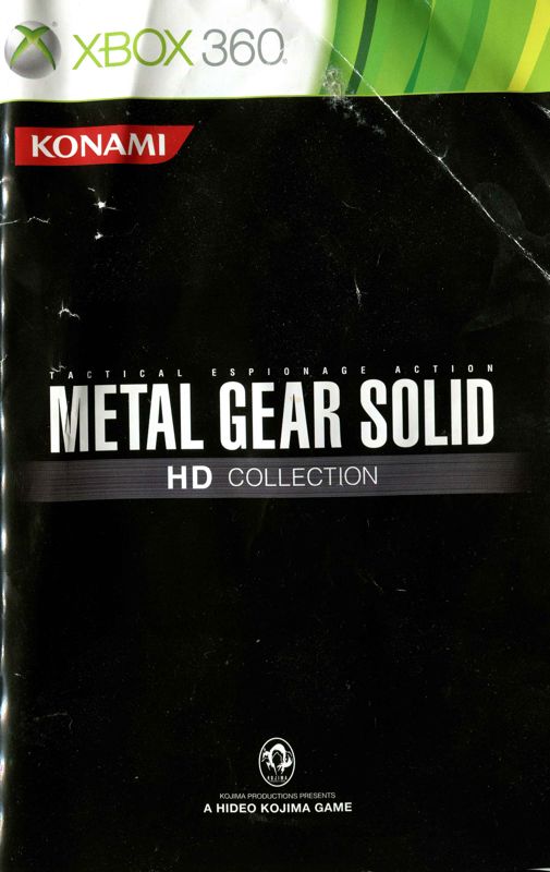 Manual for Metal Gear Solid: HD Collection (Xbox 360): Front