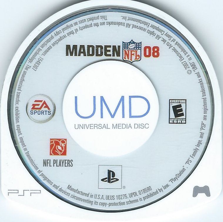 Media for Madden NFL 08 (PSP)