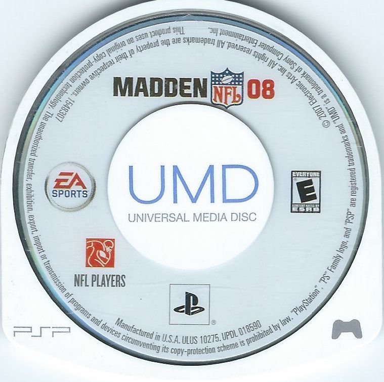 Madden NFL 08 cover or packaging material - MobyGames