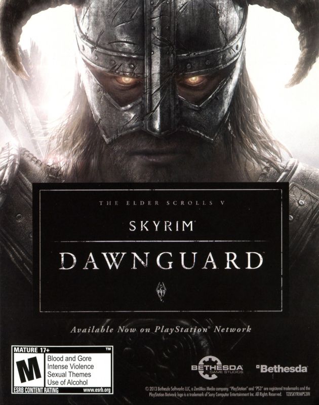 Advertisement for The Elder Scrolls V: Skyrim (PlayStation 3) (Greatest Hits release): DLC Ad - Front