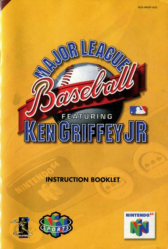 Manual for Major League Baseball Featuring Ken Griffey Jr (Nintendo 64): Front