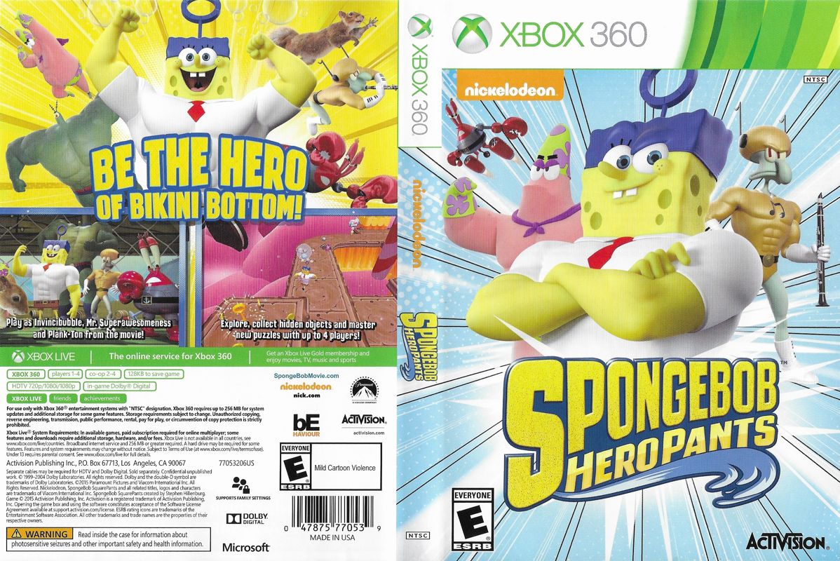 Full Cover for SpongeBob HeroPants (Xbox 360)