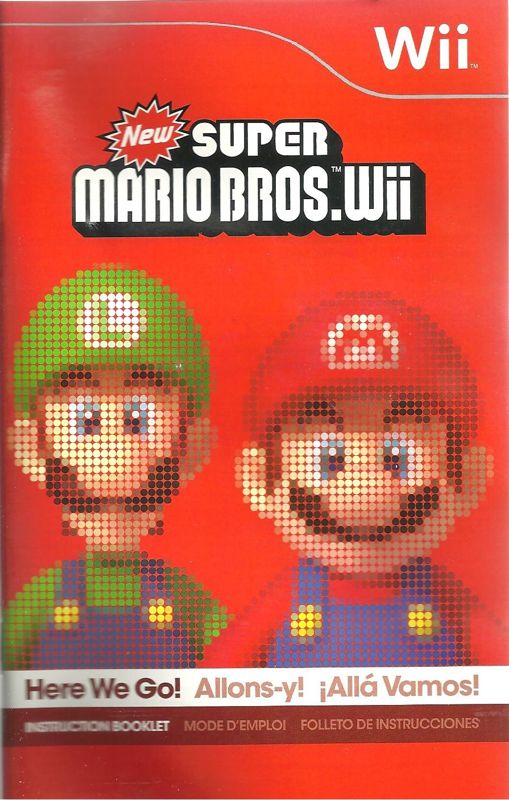 Manual for New Super Mario Bros. Wii (Wii): Front