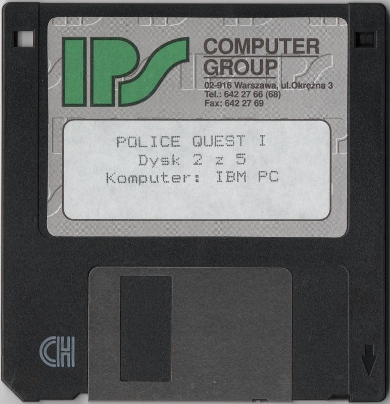 Media for Police Quest: In Pursuit of the Death Angel (DOS): Disk 2