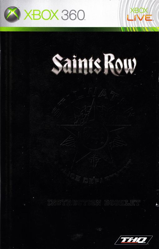 Manual for Saints Row (Xbox 360): Front