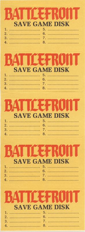 Extras for Battlefront (Commodore 64): Diskette Labels