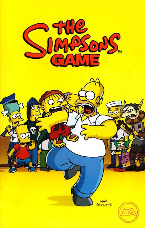 Manual for The Simpsons Game (PlayStation 2): Front