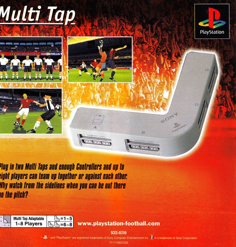 Manual for This Is Football (PlayStation): Back