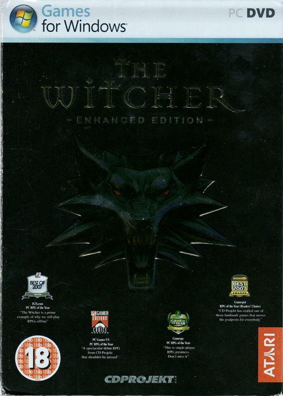 Front Cover for The Witcher: Enhanced Edition (Windows) (5 Disc Version)