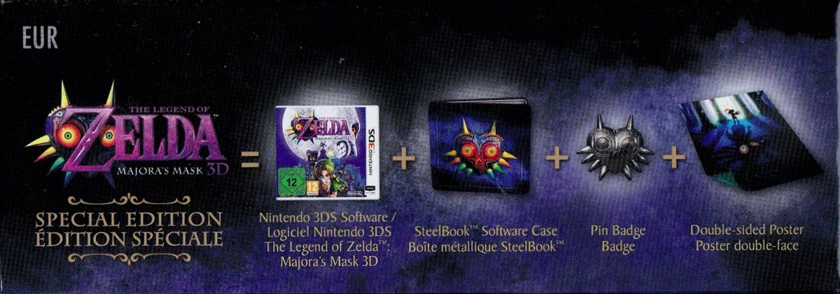 Spine/Sides for The Legend of Zelda: Majora's Mask 3D (Special Edition) (Nintendo 3DS): Top
