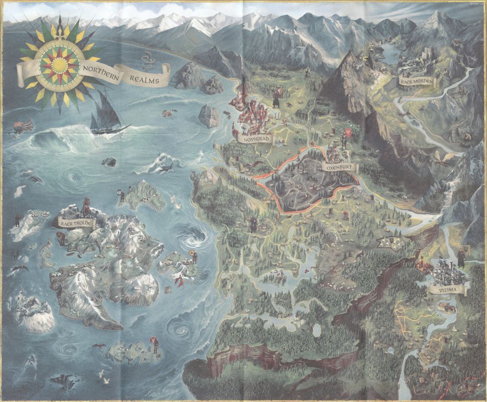 Map for The Witcher 3: Wild Hunt (Windows): Northern Realms