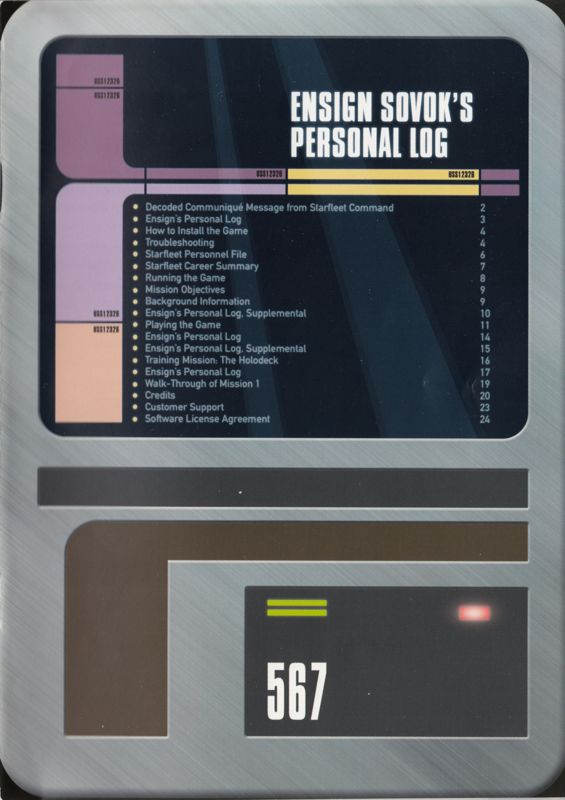 Manual for Star Trek: Hidden Evil (Windows): Front