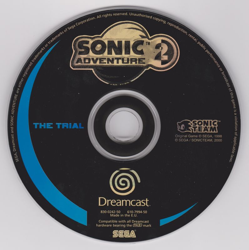 Media for Phantasy Star Online (Dreamcast): Sonic Adventure 2 Demo Disc