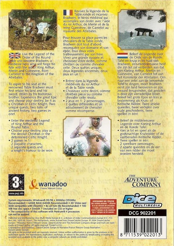 Back Cover for Arthur's Knights: Tales of Chivalry (Windows)