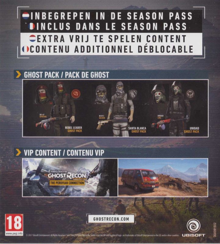 Advertisement for Tom Clancy's Ghost Recon: Wildlands (Xbox One): Season pass ad - back