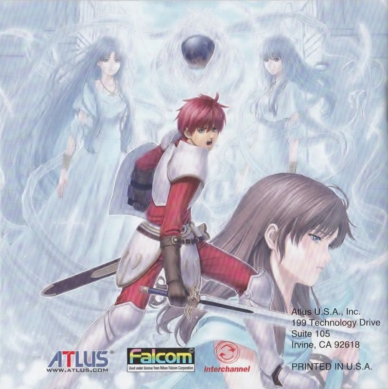 Manual for Legacy of Ys: Books I & II (Nintendo DS): Back