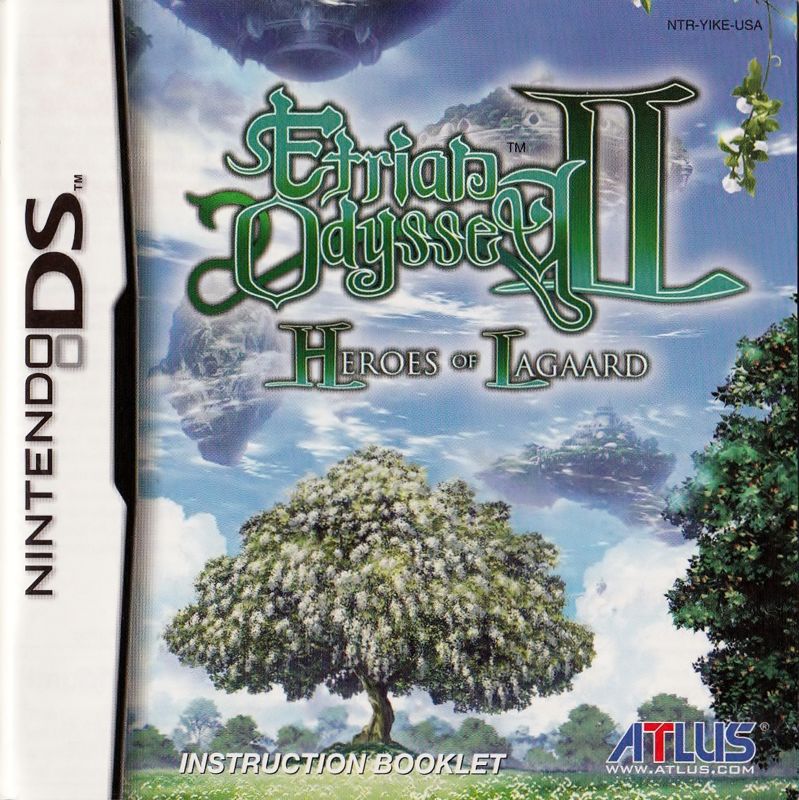 Manual for Etrian Odyssey II: Heroes of Lagaard (Nintendo DS): Front