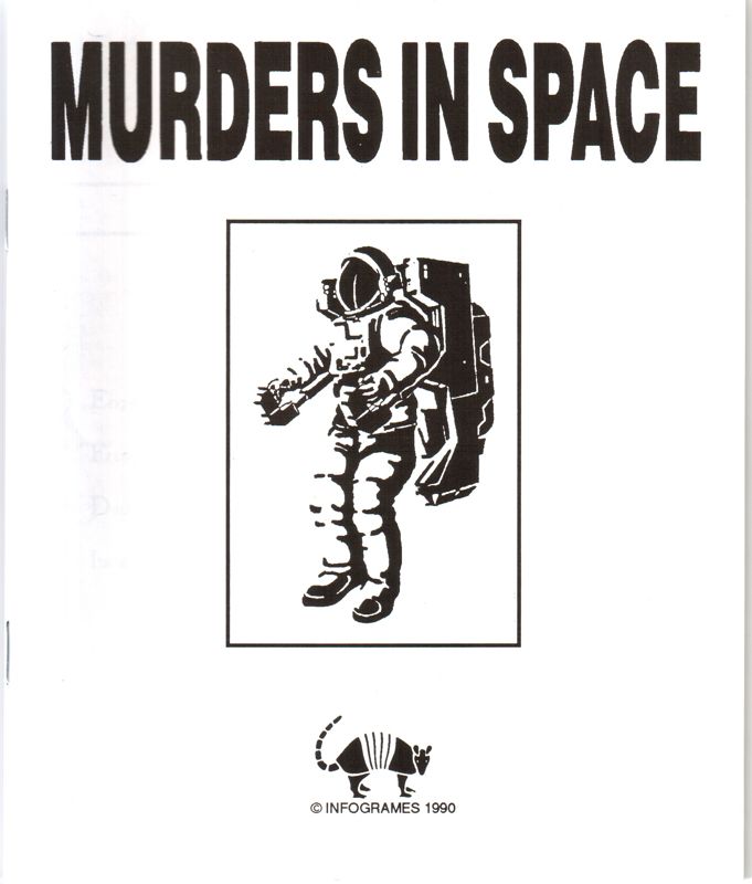 Manual for Murders in Space (DOS): Front Cover
