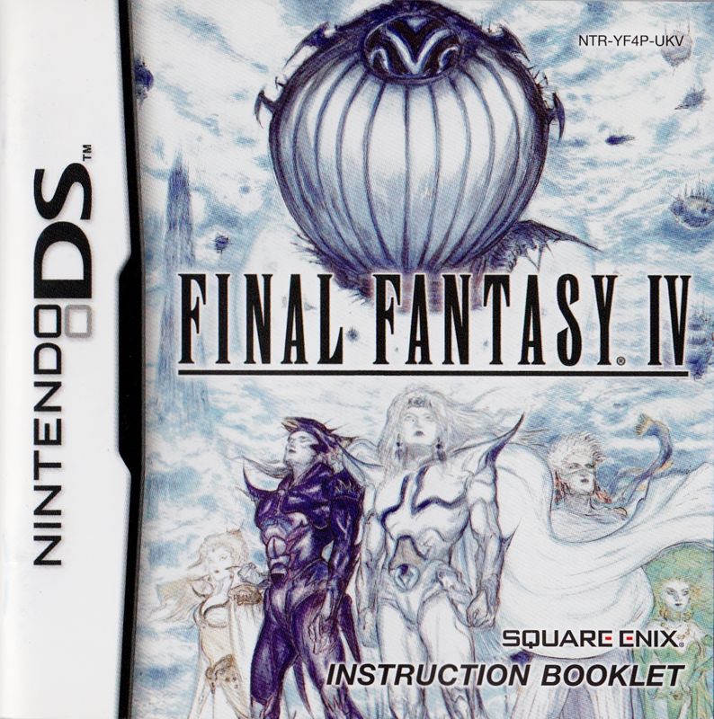 Manual for Final Fantasy IV (Nintendo DS): Front