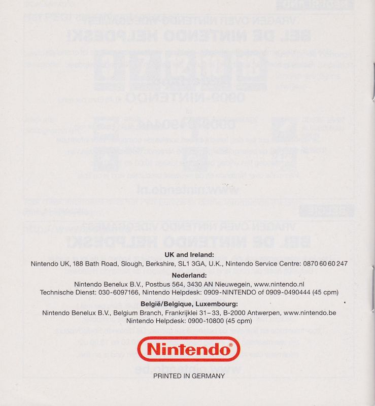 Manual for Sword of Mana (Game Boy Advance): Back