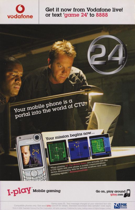 Advertisement for 24: The Game (PlayStation 2): Ad 1 - Front