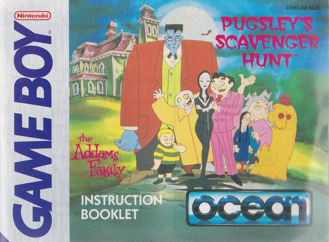 Manual for The Addams Family: Pugsley's Scavenger Hunt (Game Boy): Front