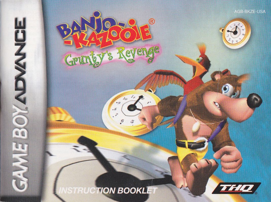 Manual for Banjo-Kazooie: Grunty's Revenge (Game Boy Advance): Front