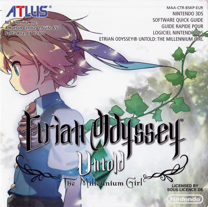 Etrian Odyssey Untold: The Millennium Girl cover or packaging