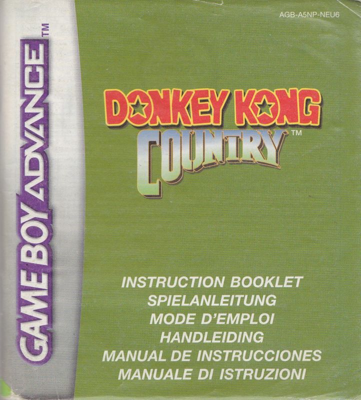 Manual for Donkey Kong Country (Game Boy Advance): Front