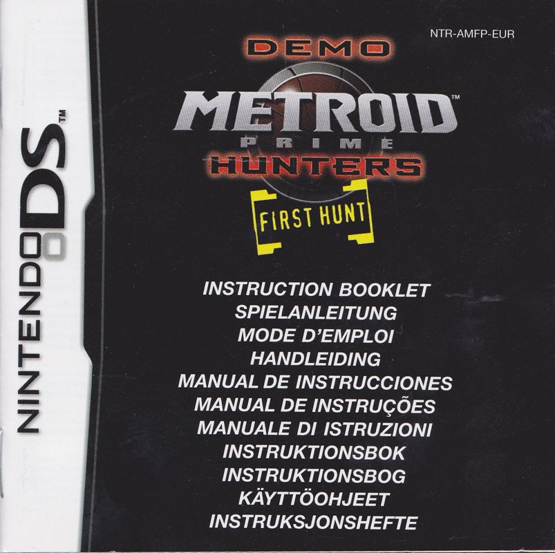 Manual for Metroid Prime: Hunters - First Hunt (Nintendo DS): Front