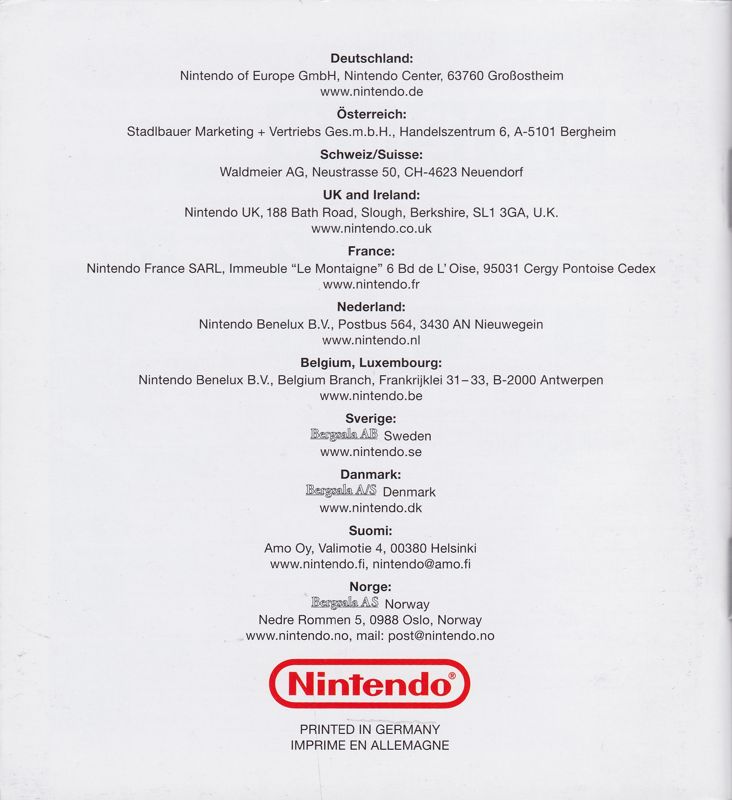 Manual for Final Fantasy III (Game Boy Advance): Back